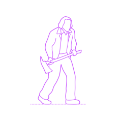 Pop Culture Horror Movie Characters Jack Torrance Outline Svg File, Free Vectors File